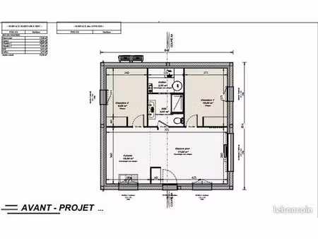 maison 3 pièces 55 m²