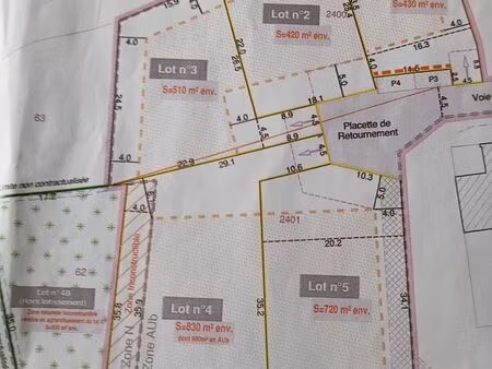lac d' aiguebelette 73610. terrain de 510 m2