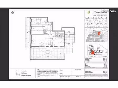 appartement 4 pièces 78 m²