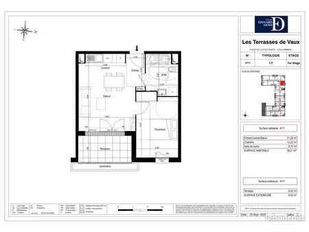 appartement 2 pièces 39 m²