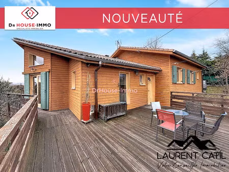 maison ossature bois 112 m² avec piscine et vue panoramique sur le vercors