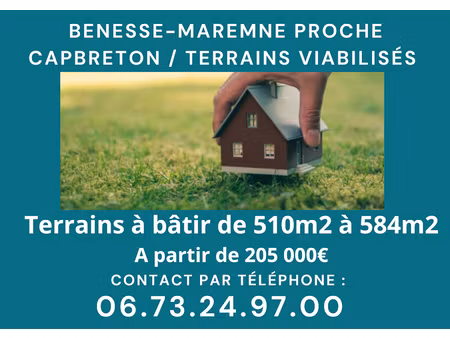 vente terrain 510 m² à bénesse-maremne (40230)  205 000 €