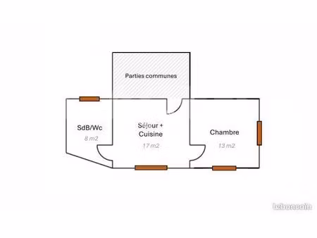 appartement 2 pièces 38 m²