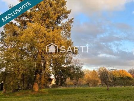 terrain plat et arboré au calme