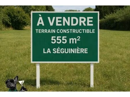 vente terrain 555 m² la séguinière (49280)