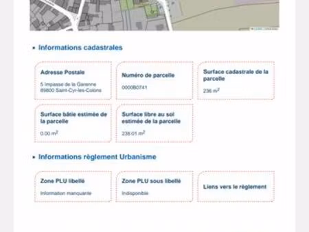 vente terrain constructible