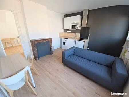 f2 meublé 25m2 proche métro 14 juillet et hôtel de ville sotteville