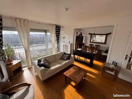 97m² – 5 pièces - vue seine panoramique – 12e étage – box + parking + cave – asnières quai