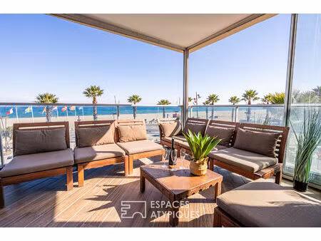 appartement d'exception face à la mer à canet plage