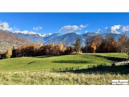terrain constructible de 1010m2 à domancy avec vue mont-blanc et fiz