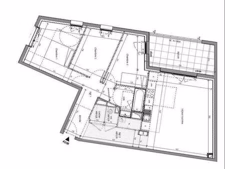 location appartement 4 pièces à nantes bellevue (44000) : à louer 4 pièces / 79m² nantes b