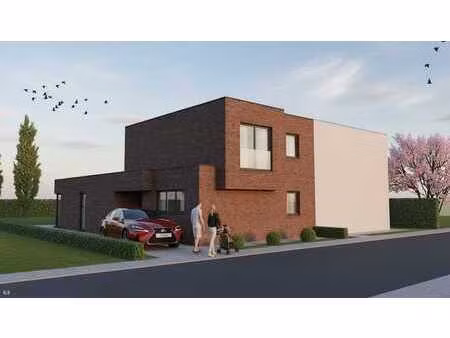 nieuw te bouwen halfopen bebouwing te opwijk