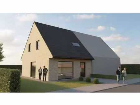 nieuw te bouwen halfopen bebouwing te stekene