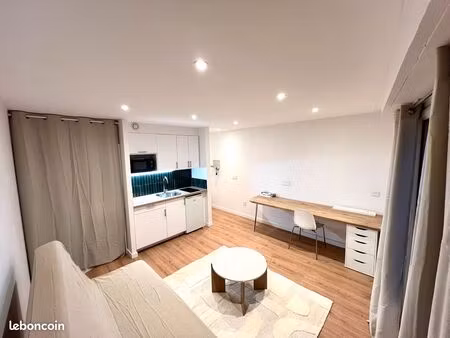 studio meublé 23 m² – entièrement rénové – balcon vue pyrénées – parking sécurisé – centre