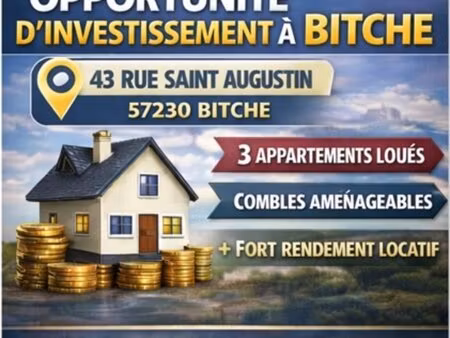 en vente immeuble de rapport 134 m² – 130 000 € |bitche