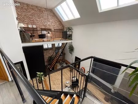 wattrelos centre-ville superbe loft 148m² habitables