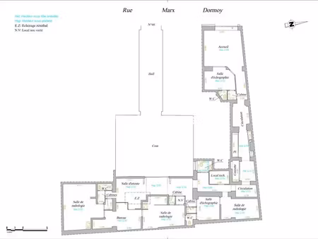 190m2 vente fonds de commerce centre radiologie - 75018 rue marx dormoy