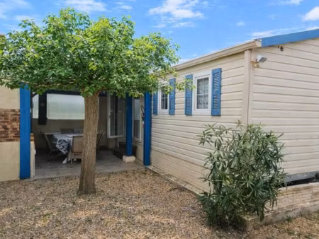 parcelle de terrain de camping 105 m2 avec mobil home à sige