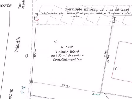 vente terrain 490 m² à saint andre (97440)  149 000 €