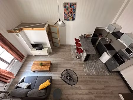 appartement meublé de type 2 avec mezzanine.
