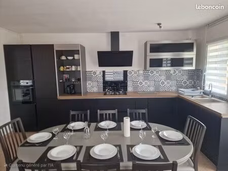 les pins  location meublée avec jardin  3 ou 4 étudiants  pornichet proche saint nazaire