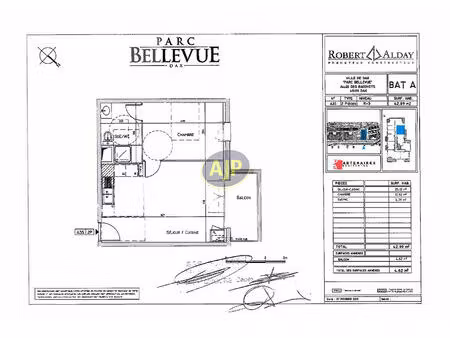 t2 avec parking et balcon