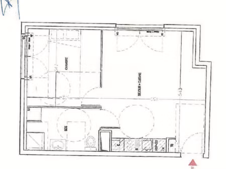 colombes : appartement t2 (40 m²) à louer