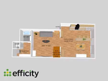 appartement 3 pièces - 68 m²