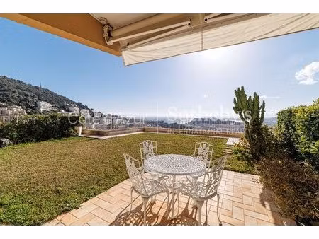 appartement 3 pièces à nice mont alban mont boron avec jardin  t