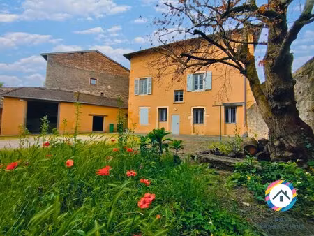 anse / ambérieux – bâtisse de caractère 327 m² à rénover – jardin 250 m² – fort potentiel