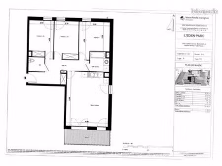 appartement 4 pièces 80 m²