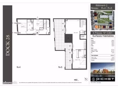 appartement 97 m² dunkerque