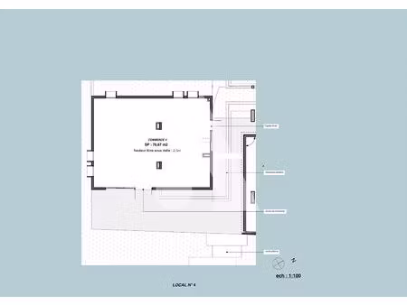 local commercial la possession 1 pièce(s) 87 m2