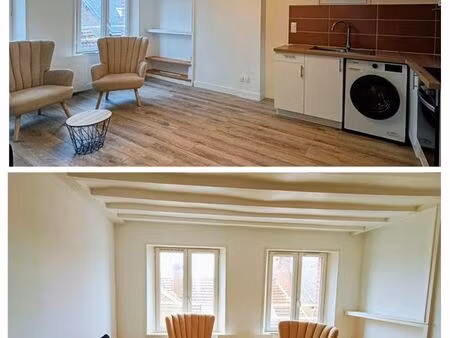 f3 rénové meublé et équipé  parking