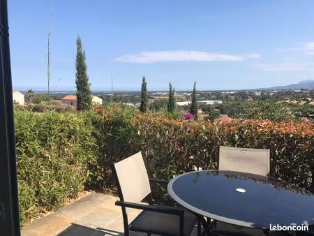 location villa t3 duplex vue mer biguglia