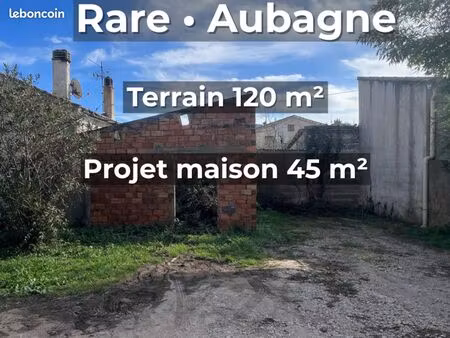 terrain de 120 m² avec permis pour maison de 45 m² à aubagne