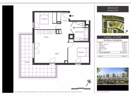 vente appartement 62 m² ambilly (74100)