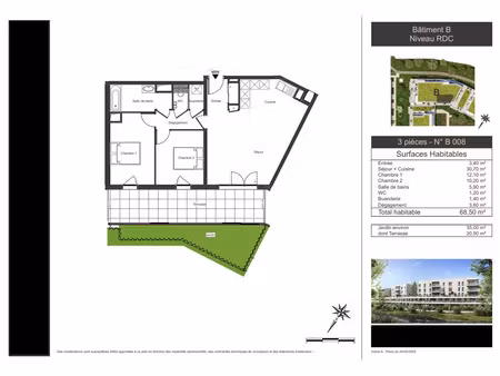 vente appartement 69 m² ambilly (74100)