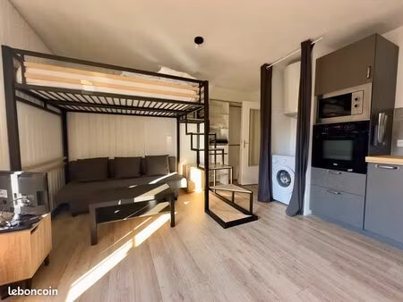 studio meublé rénové 25 m² – tout équipé – proche tram