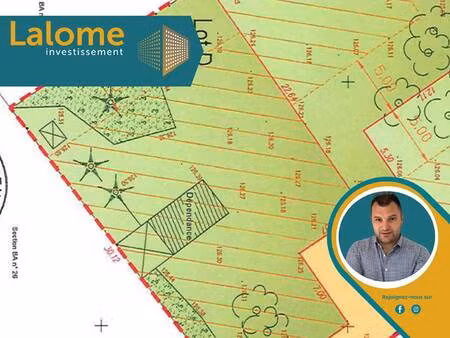 terrain constructible viabilisé à vendre