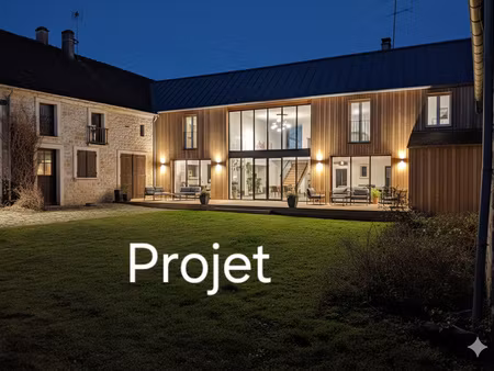 ensemble immobilier 2 maisons + dépendances cour  jardin