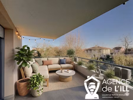 à 10 min de colmar - superbe 3 pièces lumineux avec terrasse