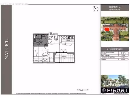 appartement 2 pièces 42 m²