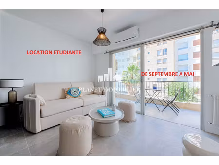 location etudiante 2 pieces centre juan les pins