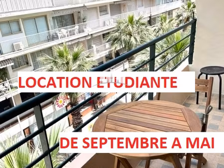 location etudiante juan les pins beau 2 pieces
