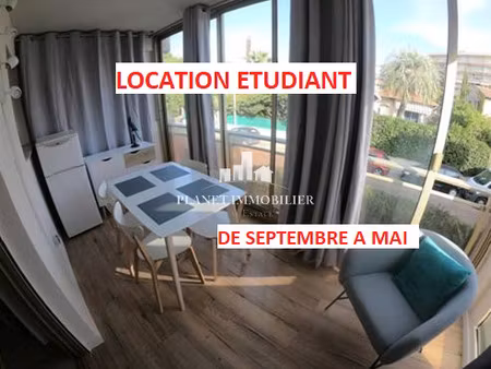 location etudiante juan les pins studio meuble avec une plac