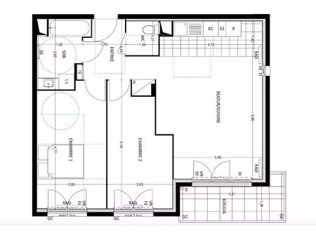 !! quartier du vieux pays à sartrouville - bel appartement de 63 m² avec balcon et parking