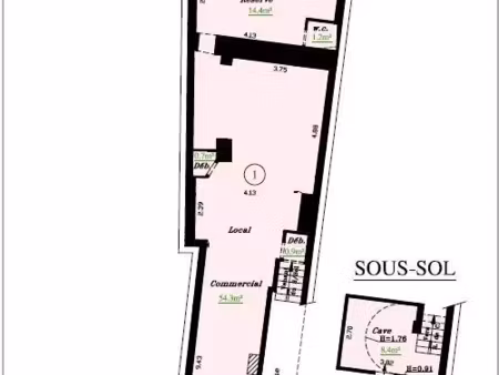 local 71.50 m² - avenue jean lolive