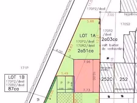 terrain à bâtir pour construction semi-mitoyenne