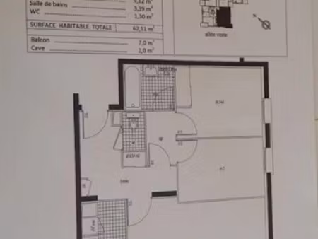 location appartement 3 pièces 63 m² à montevrain (77144)  1 240 €